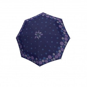 Doppler Fiber Magic Style - dámský plně automatický deštník, modrá, květinový