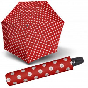 Derby Hit Magic Baloon - dámský plně automatický deštník, červená, puntík