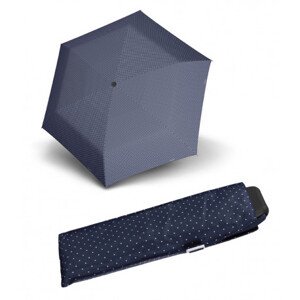 Doppler Carbonsteel Mini Slim Chic - dámský skládací deštník, modrá, puntík