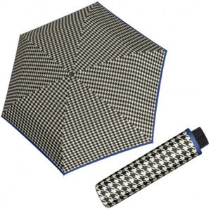 Doppler Fiber Havanna ELEMENT - dámský skládací deštník, šedá, káro / kostka