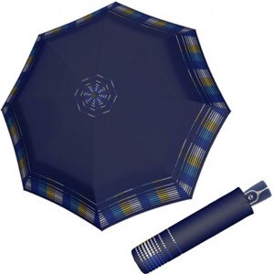 Doppler Fiber Magic AFTERGLOW – dámský plně automatický deštník, modrá, geometrický / abstraktní