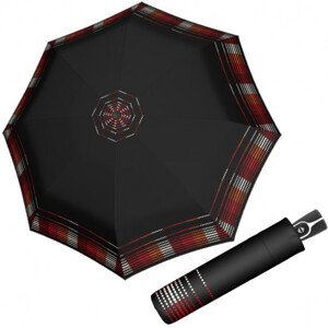 Doppler Fiber Magic AFTERGLOW – dámský plně automatický deštník, černá, geometrický / abstraktní
