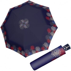 Doppler Fiber Magic STYLE – dámský plně automatický deštník, modrá, puntík