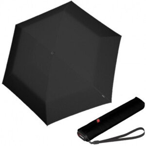 Knirps KNIRPS US.050 BLACK - lehký dámský skládací plochý deštník