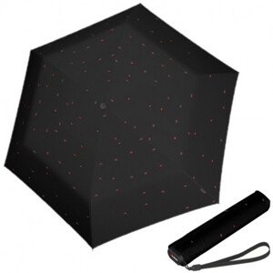 Knirps KNIRPS US.050 2SPRAY BLACK - lehký dámský skládací plochý deštník