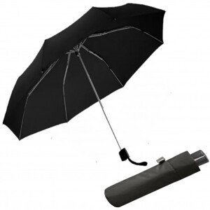 Doppler Fiber Alu Light - dámský skládací deštník, černá, plná barva