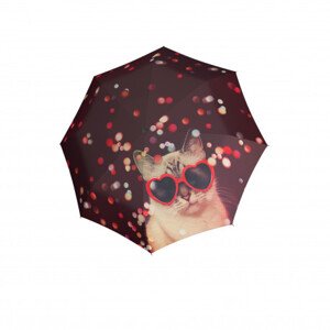 Doppler Modern Art Magic - dámský plně automatický deštník, červená, geometrický / abstraktní
