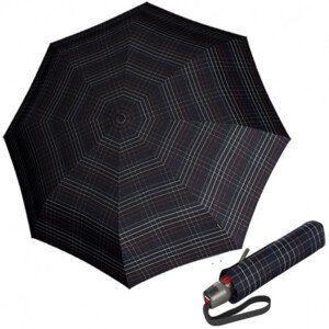 Elegantní dámský plně automatický deštník - Knirps T.200 CHECK BLACK