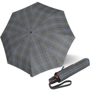 Knirps KNIRPS T.200 CHECK GREY - elegantní dámský plně automatický deštník