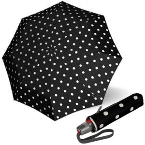 Knirps KNIRPS T.200 DOT ART BLACK - elegantní dámský plně automatický deštník