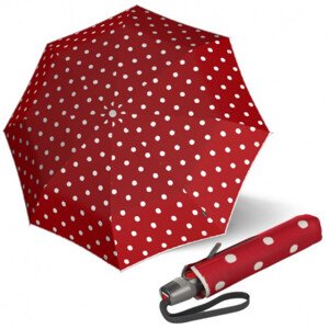 Knirps KNIRPS T.200 DOT ART RED - elegantní dámský plně automatický deštník