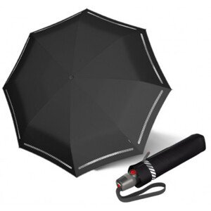 Knirps KNIRPS T.200 REFLECTIVE BLACK - elegantní plně automatický deštník