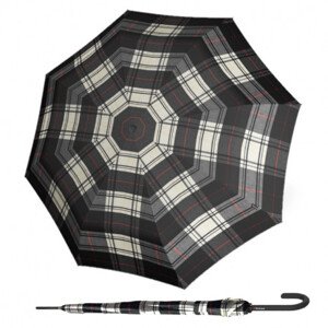 Elegantní holový vystřelovací deštník - Knirps T.760 CHECK BLACK & WHITE