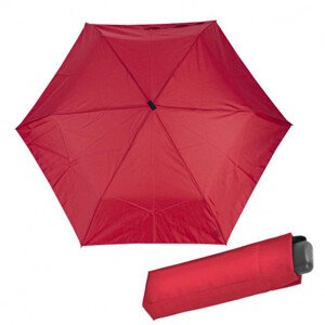 Derby HIT MINI FLAT - dětský/dámský skládací deštník, červená, plná barva