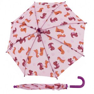 Doppler Kids Maxi Dino - dětský holový deštník, růžová, geometrický / abstraktní