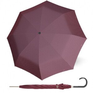 Doppler Carbonsteel Long AC CHIC - dámský holový vystřelovací deštník, vínová, puntík