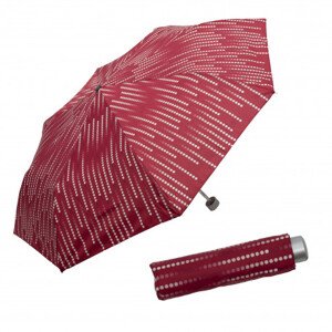Doppler Mini Light - dámský skládací deštník, červená, puntík