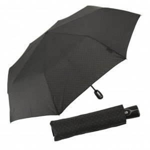 Doppler Magic Fiber - pánský plně automatický deštník, černá, geometrický / abstraktní