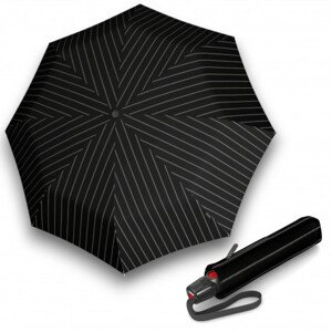 Knirps KNIRPS T.200 GATSBY BLACK - elegantní plně automatický deštník, černá, proužek