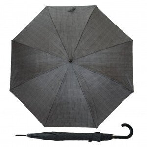 Derby Hit Long AC Automatic - pánský holový vystřelovací deštník, šedá, káro / kostka