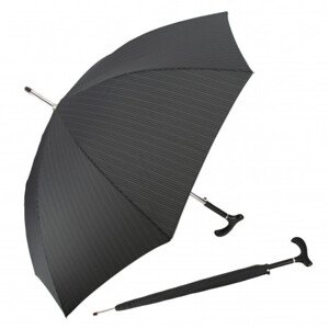 Doppler Steel Arnold Automatic Fritzgriff - pánský holový vystřelovací deštník, černá, geometrický / abstraktní