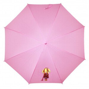 Derby Dětský holový vystřelovací deštník s potiskem, růžová, geometrický / abstraktní