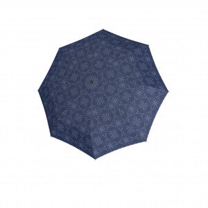 Doppler Long Carbonsteel Bloom - dámský holový vystřelovací deštník, modrá, květinový