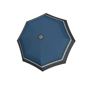 Doppler Fiber Magic Style - dámský plně automatický deštník, modrá s geometrickým vzorem