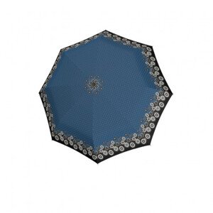 Doppler Fiber Magic Style - dámský plně automatický deštník, tamvě modrá se vzorem