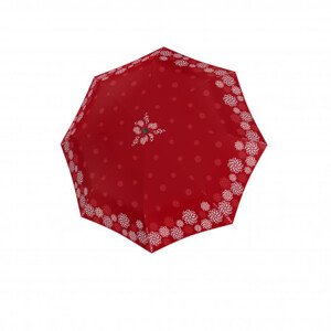 Doppler Fiber Magic Style - dámský plně automatický deštník, červená, květinový