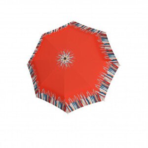 Doppler Fiber Magic Style - dámský plně automatický deštník, červená, proužek
