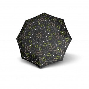 Doppler Fiber Magic Sofia - dámský plně automatický deštník, černá, zelená se vzorem