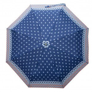 Doppler Fiber Magic Style - dámský plně automatický deštník, modrá se vzorem