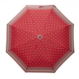 Doppler Fiber Magic Style - dámský plně automatický deštník, červená se vzorem