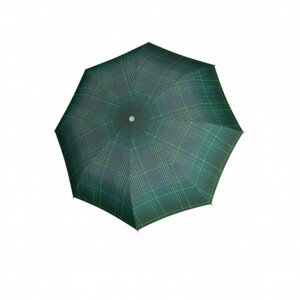 Doppler Fiber Havanna Milito - dámský skládací deštník, zelená, káro / kostka