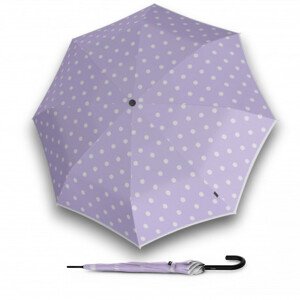 Knirps Knirps A.760 Stick Automatic Dot Art Lavender  - elegantní holový vystřelovací deštník