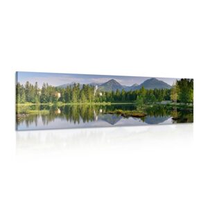 Obraz nádherné panorama hor u jezera