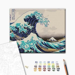Malování podle čísel Kacušika Hokusai - Velká vlna z Kanagawa