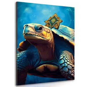Obraz modro-zlatá želva