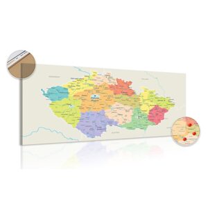 Obraz na korku mapa České republiky