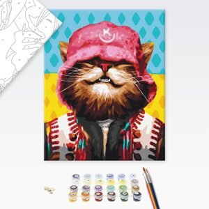 Malování podle čísel reperská kočka