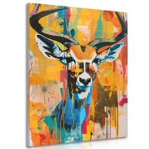 Obraz antilopa s imitací malby