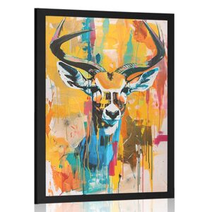 Plakát antilopa s imitací malby