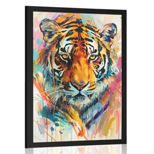 Plakát tygr s imitací malby